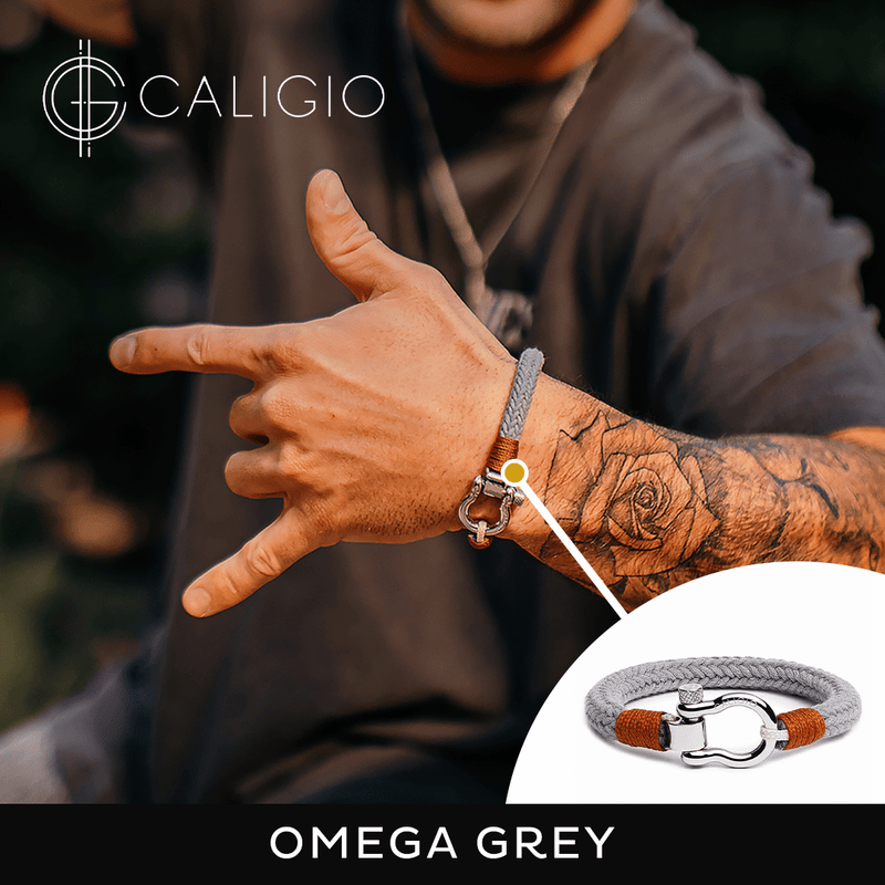 caligio Caligio Men Bracelets Omega and Fortune Bracelet Bundle of Casual Cotton Accessories with a 40% OFF | Caligio small gift  cheap gift for men  shackle bracelet mens anchor bracelet