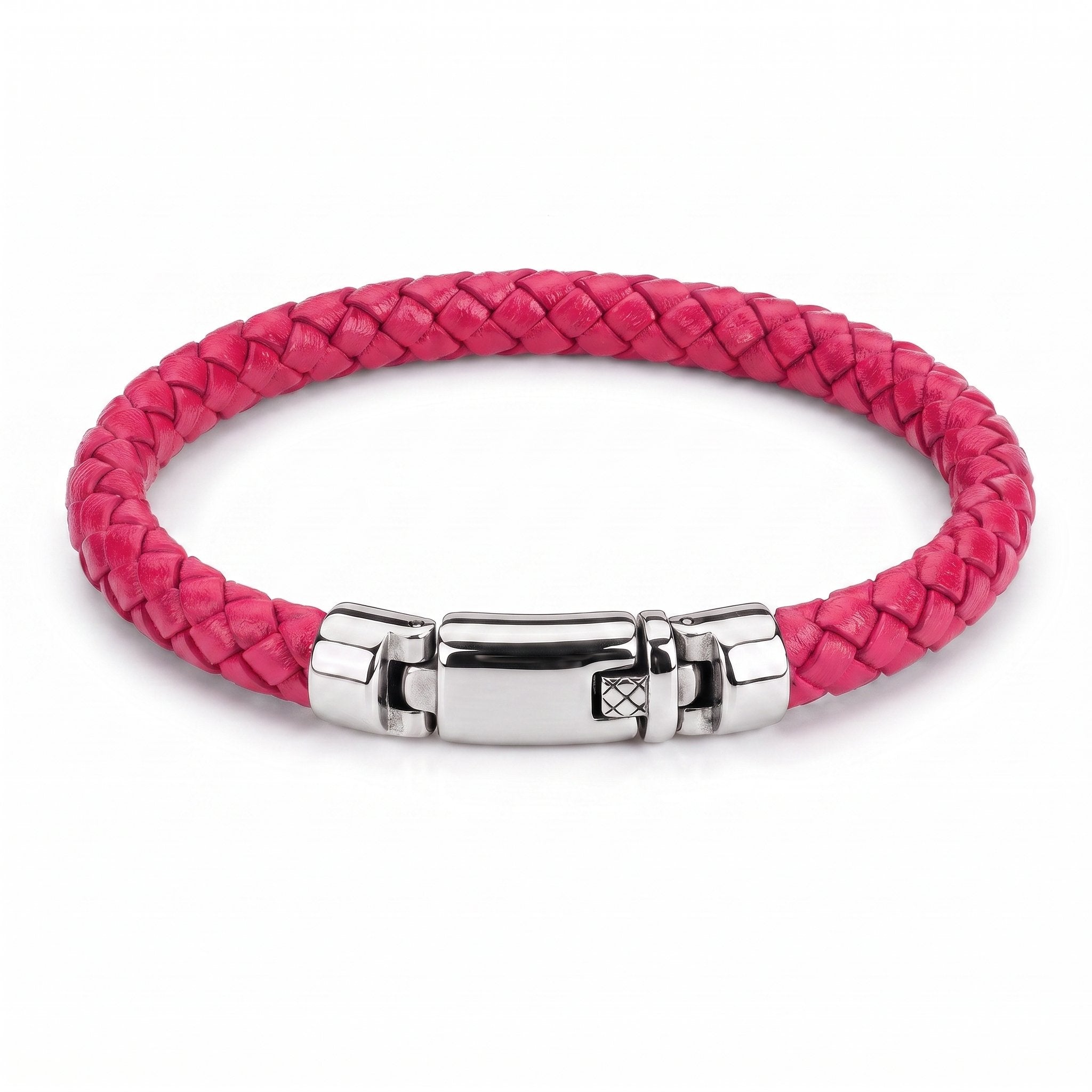 Legacy Fuchsia Braided Leather Bracelet | Caligio – CALIGIO