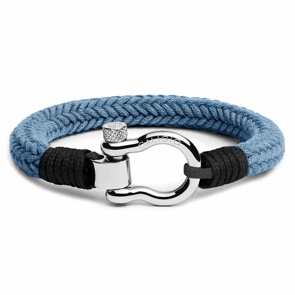 caligio Caligio Men Bracelets Omega Navy Blue Buy Casual Men’s Omega Bracelet in Navy Blue Color at Caligio small gift  cheap gift for men  shackle bracelet mens anchor bracelet