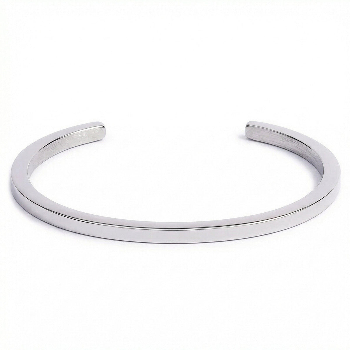Arc Steel cuff mens 316L surgical stainless steel architectural minimalist Caligio
