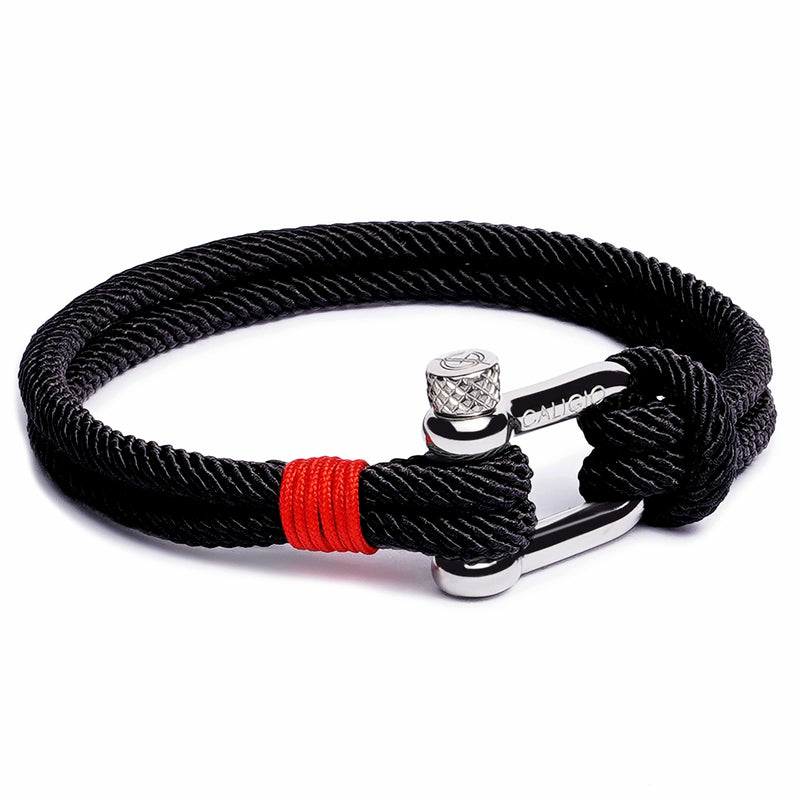 caligio Caligio Men Bracelets Fortune Black Men’s Bracelets Bestseller - Hand-Crafted Fortune Black by Caligio small gift  cheap gift for men  shackle bracelet mens anchor bracelet