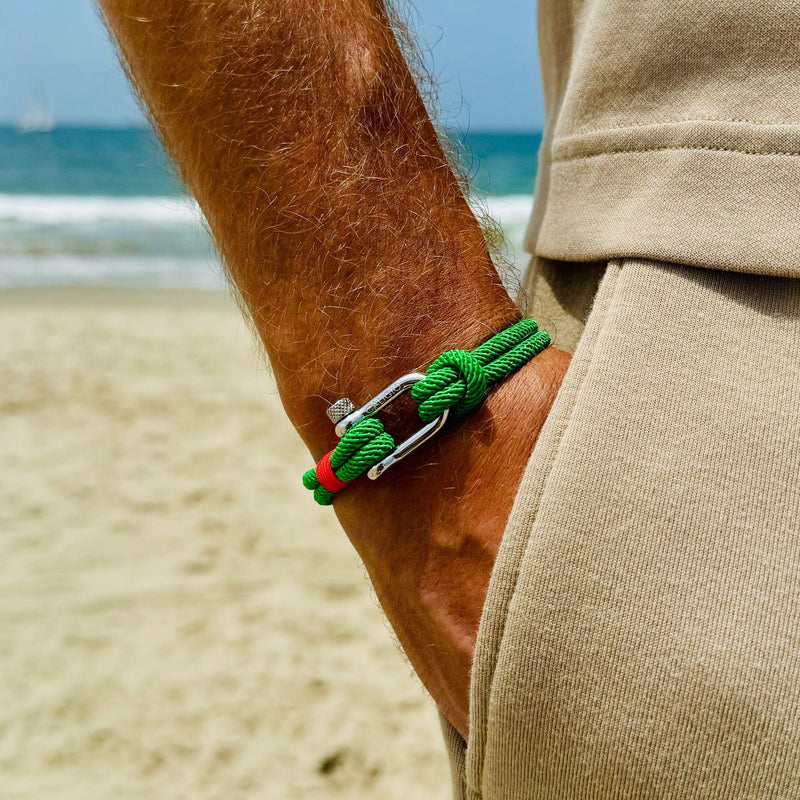 caligio Caligio Men Bracelets Fortune Green Men’s Bracelets Bestseller - Hand-Crafted Fortune Green by Caligio small gift  cheap gift for men  shackle bracelet mens anchor bracelet