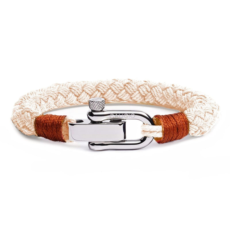 caligio Caligio Men Bracelets Gio Beige California-Designed Cotton Men’s Bracelet - Gio Beige | Caligio small gift  cheap gift for men  shackle bracelet mens anchor bracelet