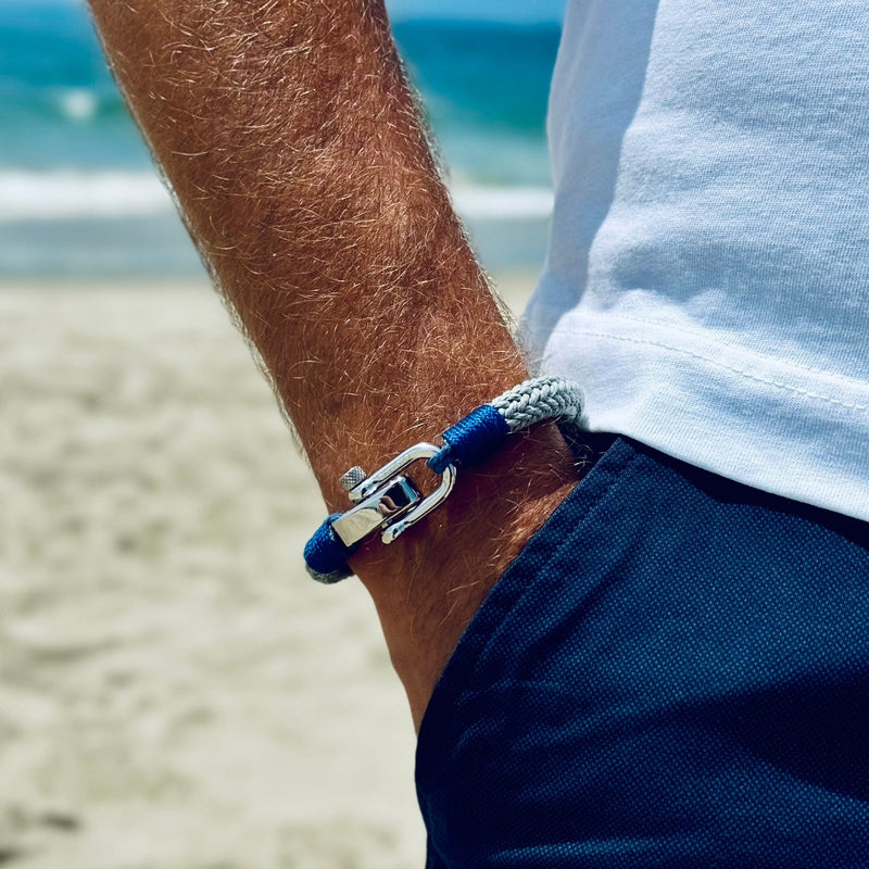 Gray Cotton Rope Bracelet with Adjustable Screw Clasp Gio Caligio CALIGIO