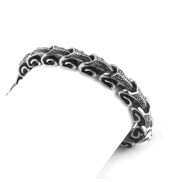 Maya Men's Bracelet – Antique Black Serpent Design Caligio – CALIGIO