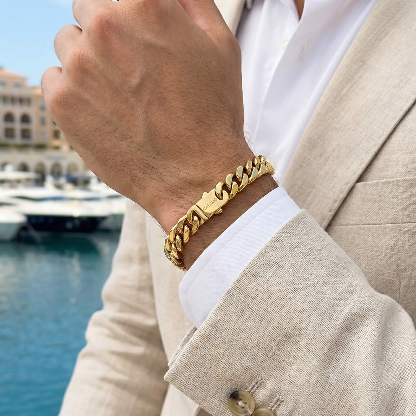 Miami Cuban Golden Bracelet, Cuban-Link Chain Bracelets | Caligio 