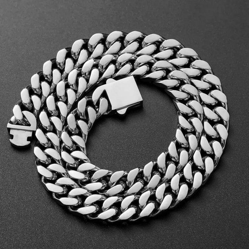 caligio Caligio Men Bracelets MIAMI CUBAN CHAIN SILVER LA Cuban Chain For Men, Golden Accessories | Caligio small gift  cheap gift for men  shackle bracelet mens anchor bracelet