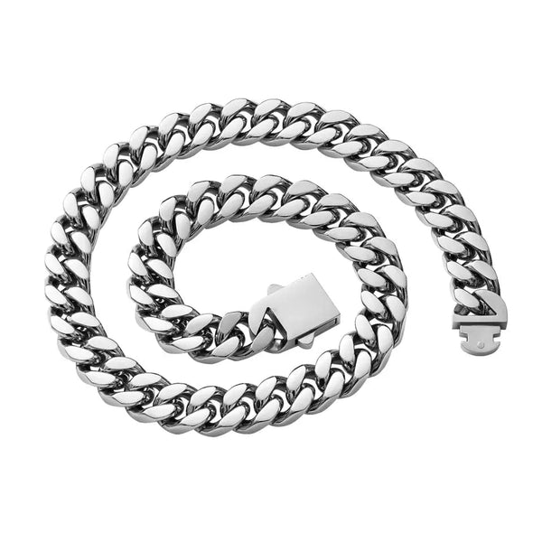 caligio Caligio Men Bracelets MIAMI CUBAN CHAIN SILVER LA Cuban Chain For Men, Golden Accessories | Caligio small gift  cheap gift for men  shackle bracelet mens anchor bracelet