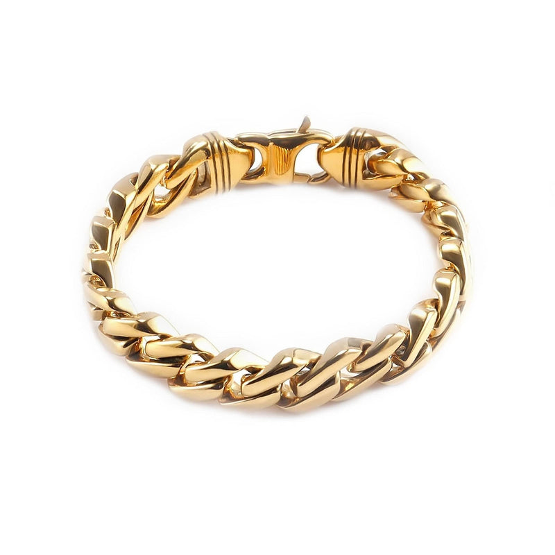 caligio Caligio Men Bracelets NY CUBAN BRACELET GOLD NY Cuban Golden Bracelet, Cuban-Link Chain Bracelets | Caligio small gift  cheap gift for men  shackle bracelet mens anchor bracelet
