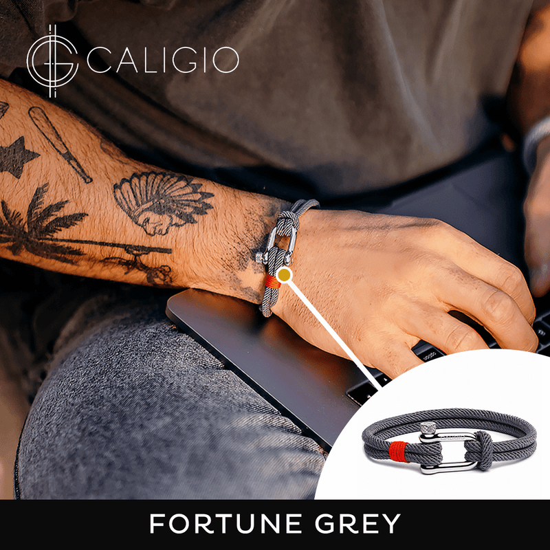 caligio Caligio Men Bracelets Omega and Fortune Bracelet Bundle of Casual Cotton Accessories with a 40% OFF | Caligio small gift  cheap gift for men  shackle bracelet mens anchor bracelet