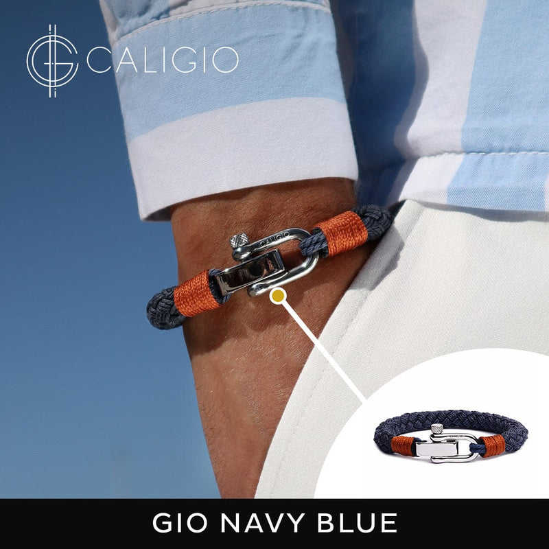 caligio Caligio Men Bracelets Omega and Gio Bracelet Bundle of Casual Cotton Accessories with a 40% OFF | Caligio small gift  cheap gift for men  shackle bracelet mens anchor bracelet