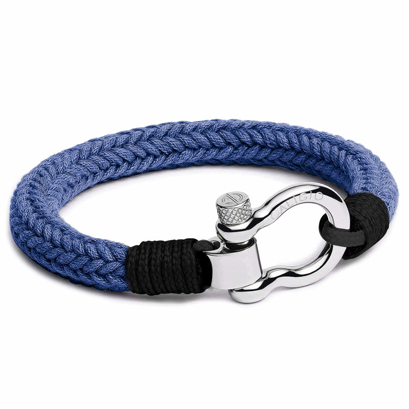 caligio Caligio Men Bracelets Omega Navy Blue Buy Casual Men’s Omega Bracelet in Navy Blue Color at Caligio small gift  cheap gift for men  shackle bracelet mens anchor bracelet