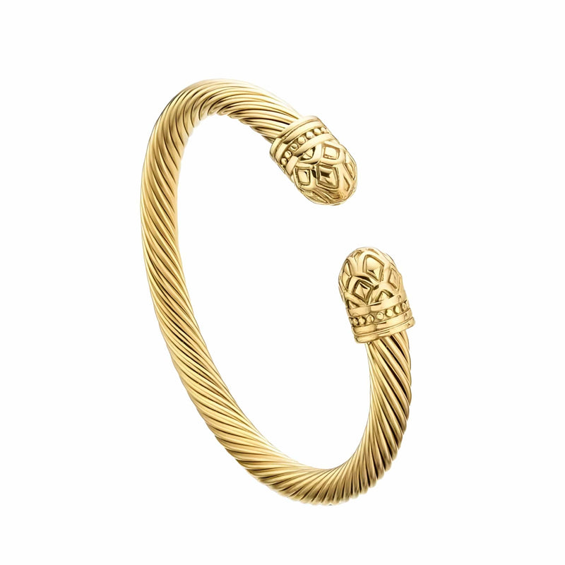 caligio Caligio Men Bracelets Vintage Gamma Gold Get Mens Titanium Bracelet Vintage Beta, Cuff Bracelets by Caligio small gift  cheap gift for men  shackle bracelet mens anchor bracelet