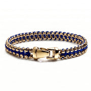 Anchor Chain Gold & Navy Blue
