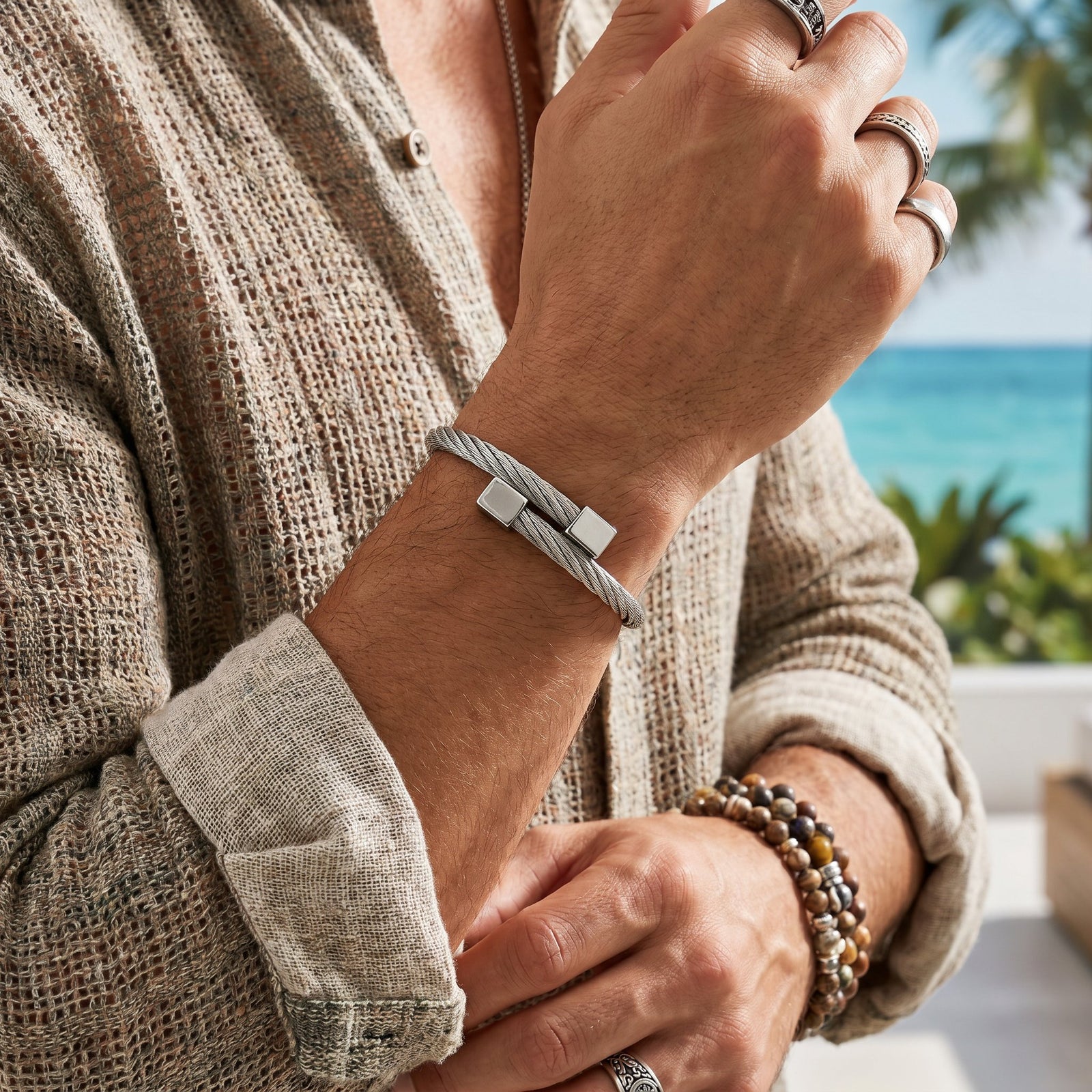 Titan Bracelet for Men, Get Durable Manly Bracelet by Caligio