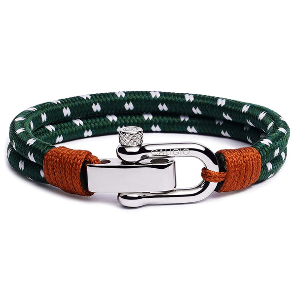 caligio Binate Bracelets Binate Green "Dotted