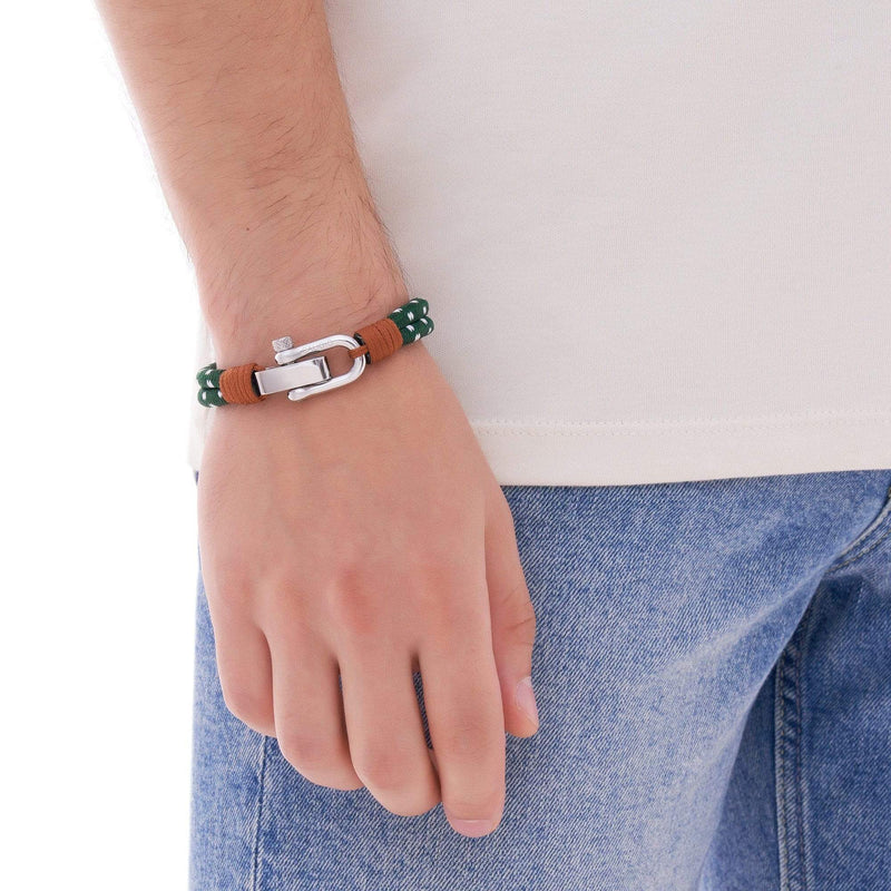 caligio Binate Bracelets Binate Green "Dotted