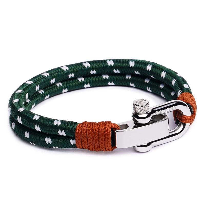 caligio Binate Bracelets Binate Green "Dotted