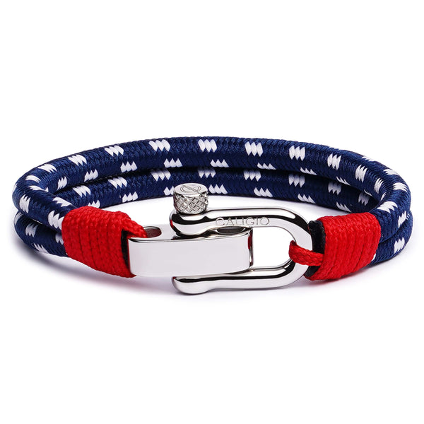 XL sizes for Men's Bracelet with Double Nylon Rope - Binate Dotted Blue –  CALIGIO