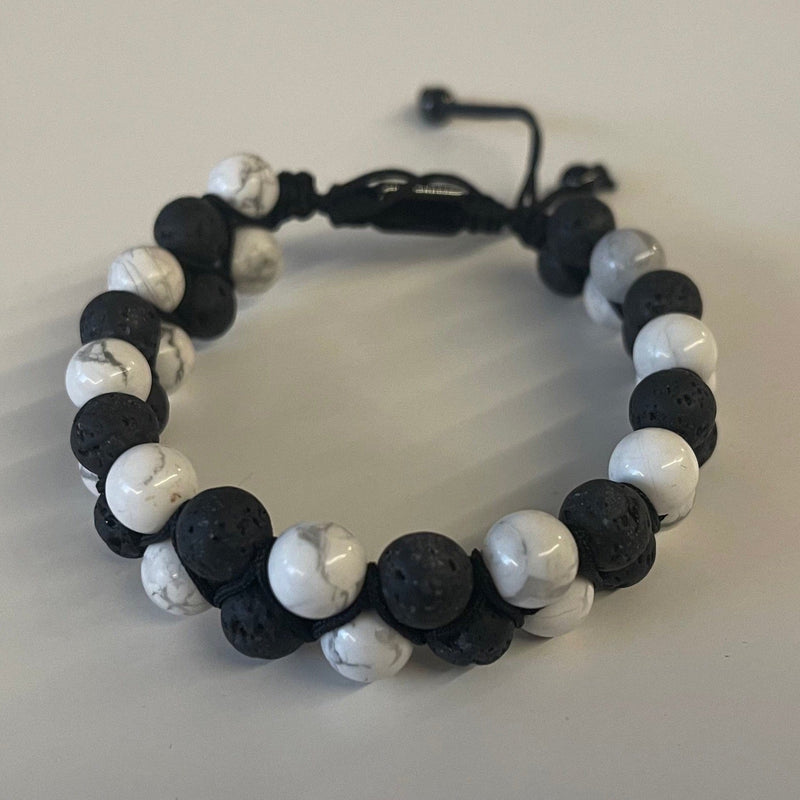 Buy Stone Bracelets with Finest Leather - Prime Black Beads