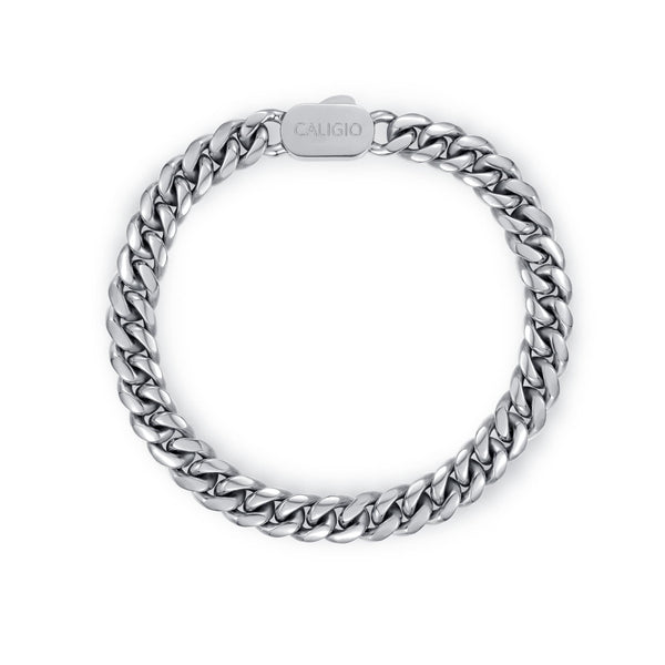 caligio Caligio Men Bracelets LA CUBAN BRACELET SILVER LA Cuban Silver Bracelet, Cuban-Link Chain Bracelets | Caligio small gift  cheap gift for men  shackle bracelet mens anchor bracelet