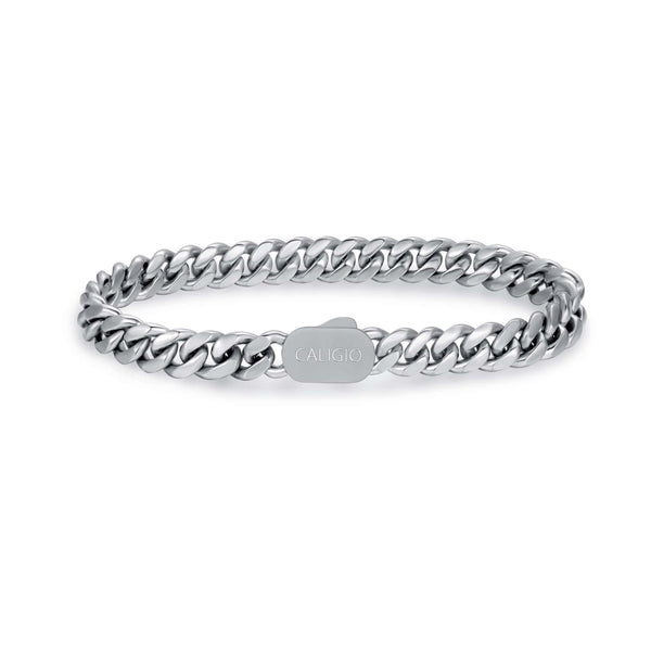 caligio Caligio Men Bracelets LA CUBAN BRACELET SILVER LA Cuban Silver Bracelet, Cuban-Link Chain Bracelets | Caligio small gift  cheap gift for men  shackle bracelet mens anchor bracelet