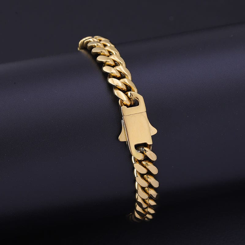 caligio Caligio Men Bracelets MIAMI CUBAN BRACELET GOLD Miami Cuban Golden Bracelet, Cuban-Link Chain Bracelets | Caligio small gift  cheap gift for men  shackle bracelet mens anchor bracelet