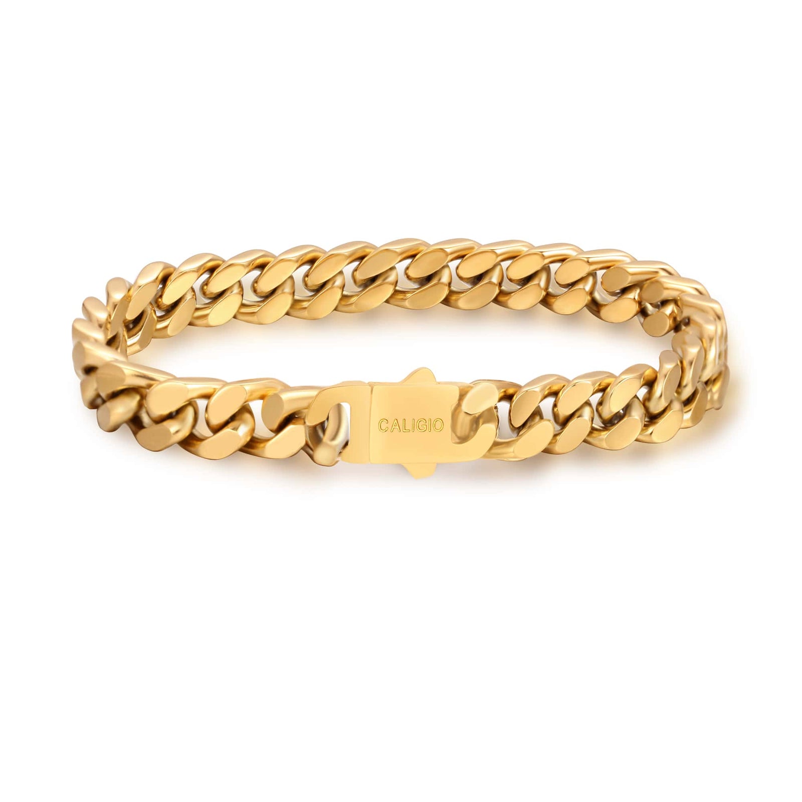 Miami Cuban Golden Bracelet Cuban Link Chain Bracelets Caligio CALIGIO