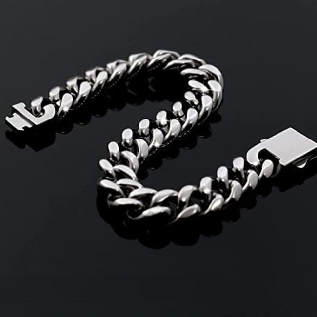 caligio Caligio Men Bracelets MIAMI CUBAN BRACELET SILVER Miami Cuban Silver Bracelet, Cuban-Link Chain Bracelets | Caligio small gift  cheap gift for men  shackle bracelet mens anchor bracelet