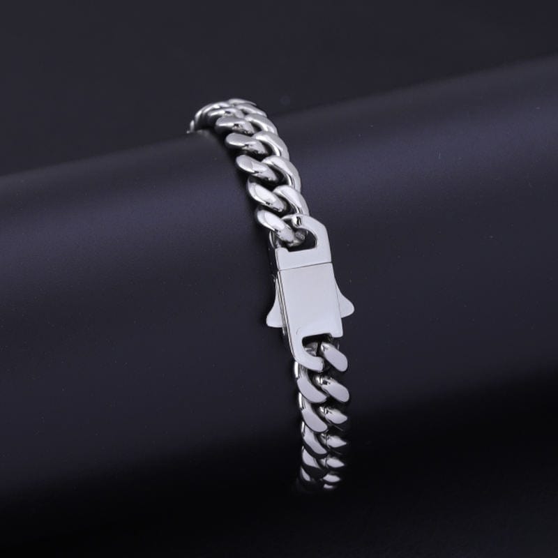 caligio Caligio Men Bracelets MIAMI CUBAN BRACELET SILVER Miami Cuban Silver Bracelet, Cuban-Link Chain Bracelets | Caligio small gift  cheap gift for men  shackle bracelet mens anchor bracelet
