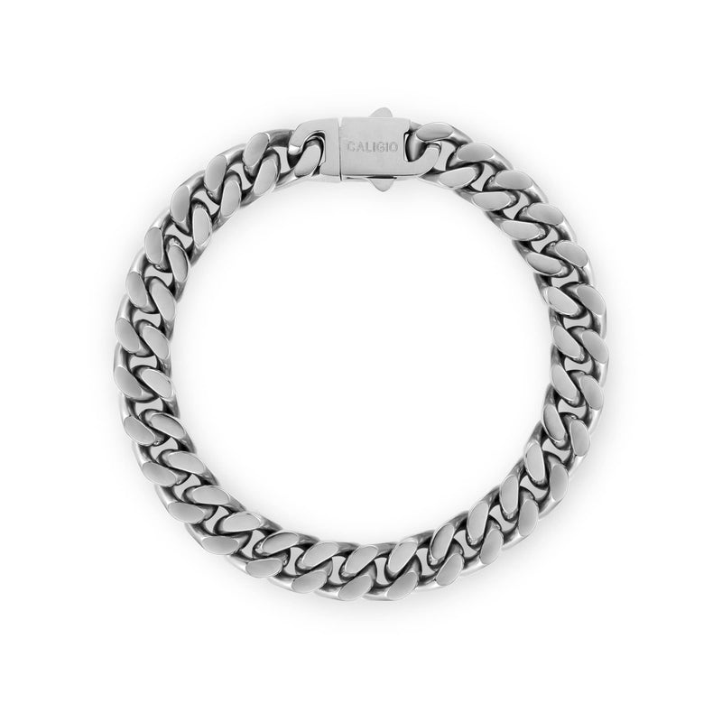 8mm Mens Miami Cuban Bracelet Real Solid 925 Sterling Silver 7