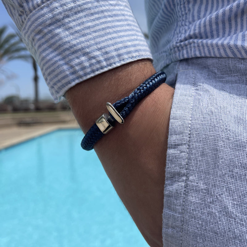 caligio Caligio Men Bracelets Monro Royal Blue Buy Nylon Bracelets with Original Design - Monro Royal Blue | Caligio small gift  cheap gift for men  shackle bracelet mens anchor bracelet
