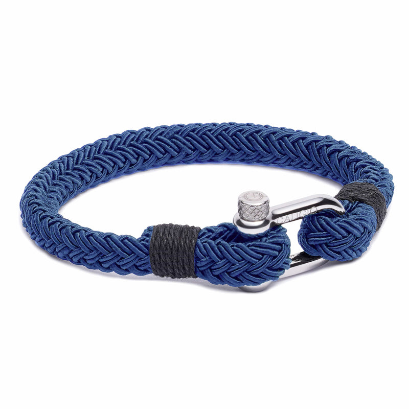caligio Caligio Men Bracelets Nautical Blue "Nylon Buy Men’s Nylon Bracelet - Nautical Blue Nylon by Caligio small gift  cheap gift for men  shackle bracelet mens anchor bracelet