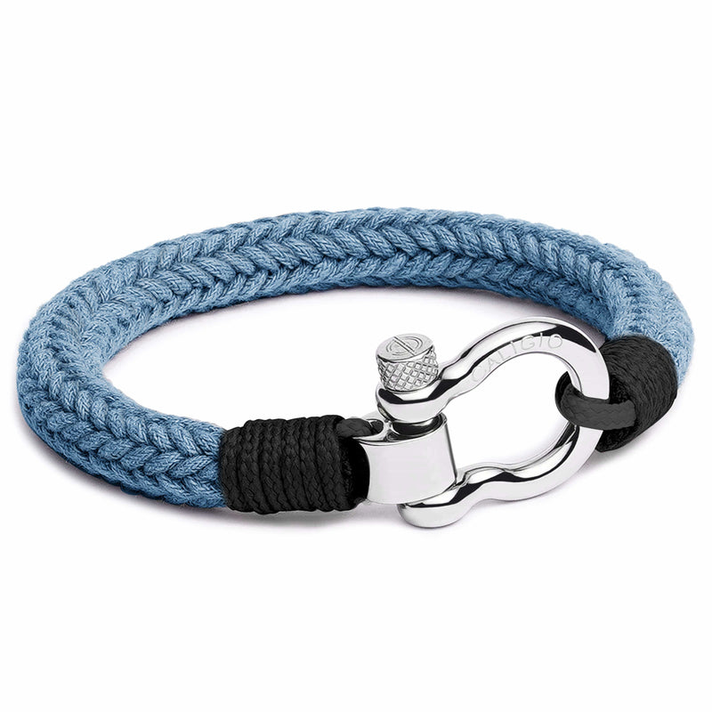 caligio Caligio Men Bracelets Omega Navy Blue Buy Casual Men’s Omega Bracelet in Navy Blue Color at Caligio small gift  cheap gift for men  shackle bracelet mens anchor bracelet