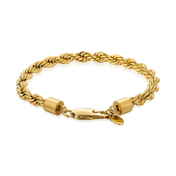 caligio Caligio Men Bracelets ROPE BRACELET GOLD Cuff Bracelet for Men, Get Golden Section Accessory | Caligio small gift  cheap gift for men  shackle bracelet mens anchor bracelet