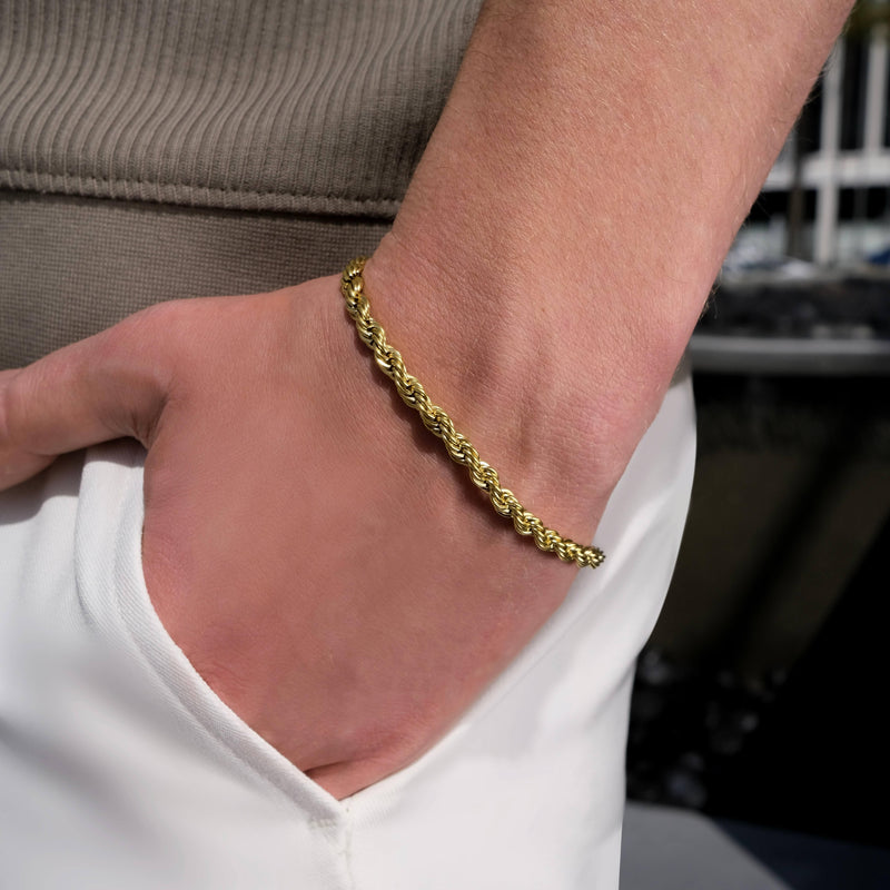 Buy Bold Brawn Men's Gold Gold Bracelet 22 KT yellow gold (11.69 gm). |  Online By Giriraj Jewellers