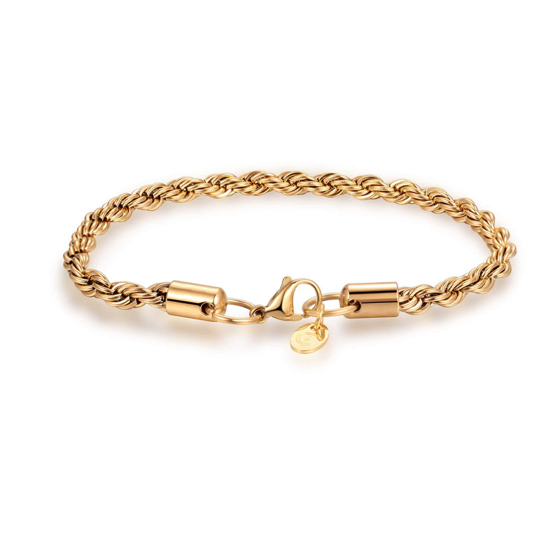 caligio Caligio Men Bracelets ROPE BRACELET GOLD Rope Golden Bracelet For Men, Golden Accessories | Caligio small gift  cheap gift for men  shackle bracelet mens anchor bracelet