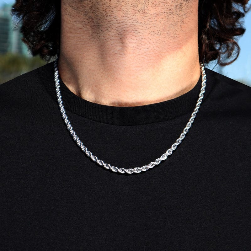 Silver Rope Head Rope Chain For Men, Silver Accessories | Caligio – CALIGIO