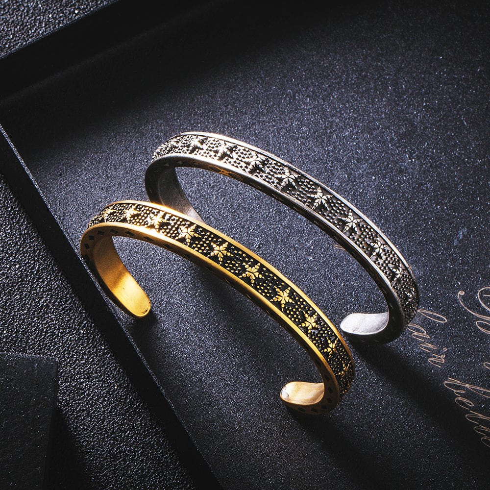 Texas Golden cuff styled mens wrist daily wear Caligio