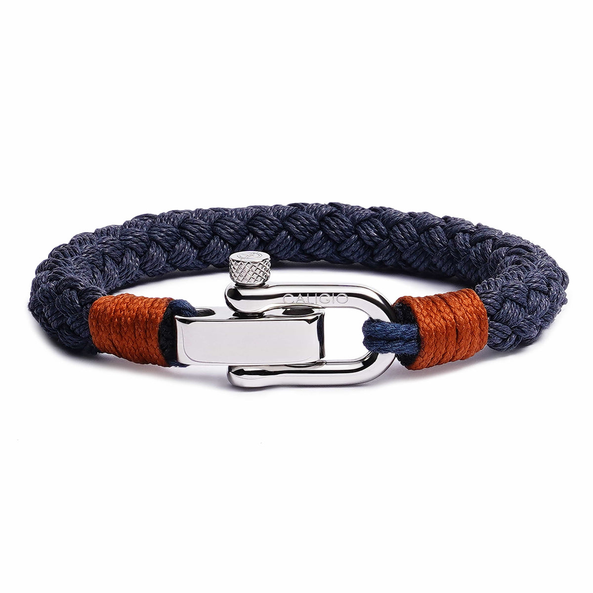 Gio Navy Blue cotton rope bracelet for men adjustable screw clasp classic Caligio boomer pick