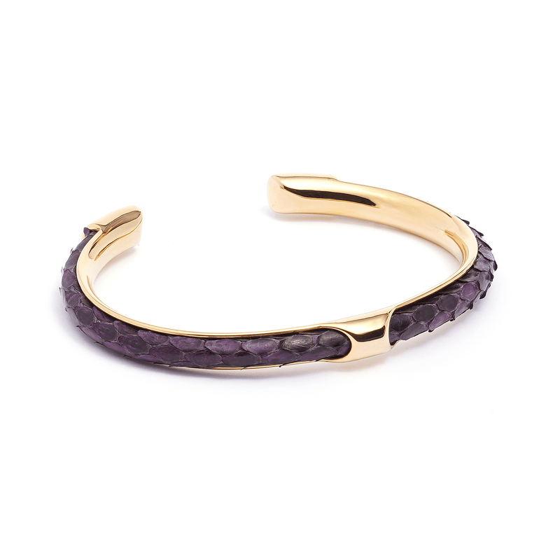 caligio Infinity Bracelets Infinity Purple Golden Python