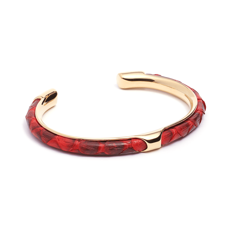 caligio Infinity Bracelets Infinity Red Python Golden