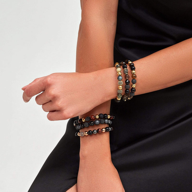caligio Kate Sira Women Bracelets BLACK PEARL Adjustable [6 to 7"] small gift  cheap gift for men  shackle bracelet mens anchor bracelet