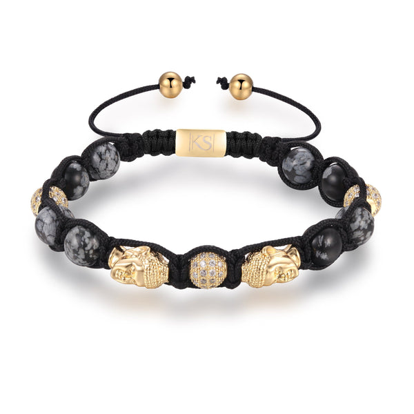 caligio Kate Sira Women Bracelets Buddha Black Gold Adjustable [6 to 7"] small gift  cheap gift for men  shackle bracelet mens anchor bracelet
