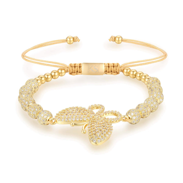 caligio Kate Sira Women Bracelets Butterfly Gold Adjustable [6 to 7"] small gift  cheap gift for men  shackle bracelet mens anchor bracelet