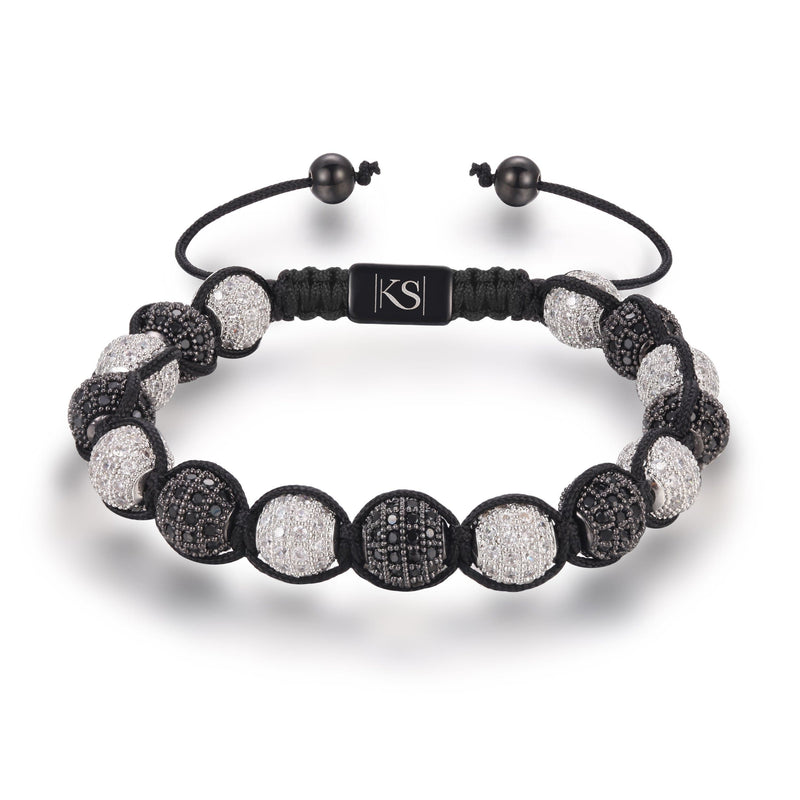 caligio Kate Sira Women Bracelets Flash Black & White Adjustable [6 to 7"] small gift  cheap gift for men  shackle bracelet mens anchor bracelet