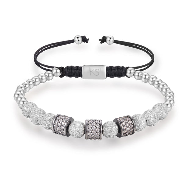 caligio Kate Sira Women Bracelets Vega Black & White Adjustable [6 to 7"] small gift  cheap gift for men  shackle bracelet mens anchor bracelet