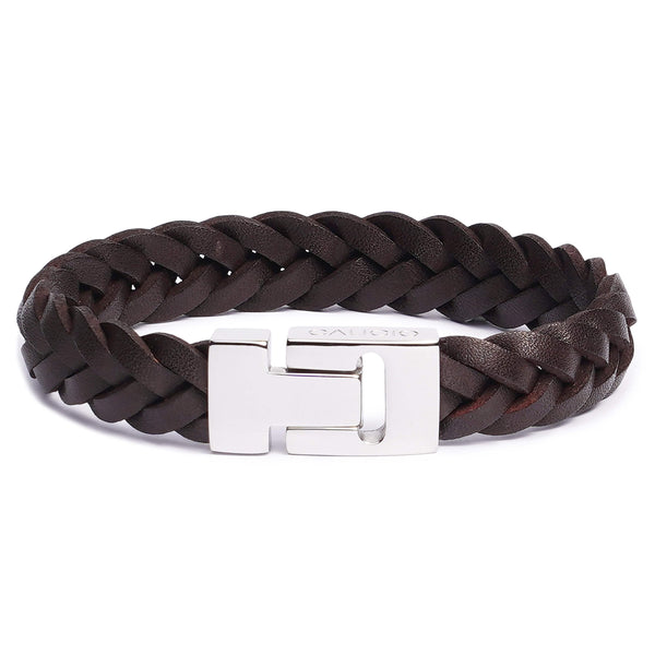 caligio Prime Bracelets Prime Dark Brown "Braided Leather