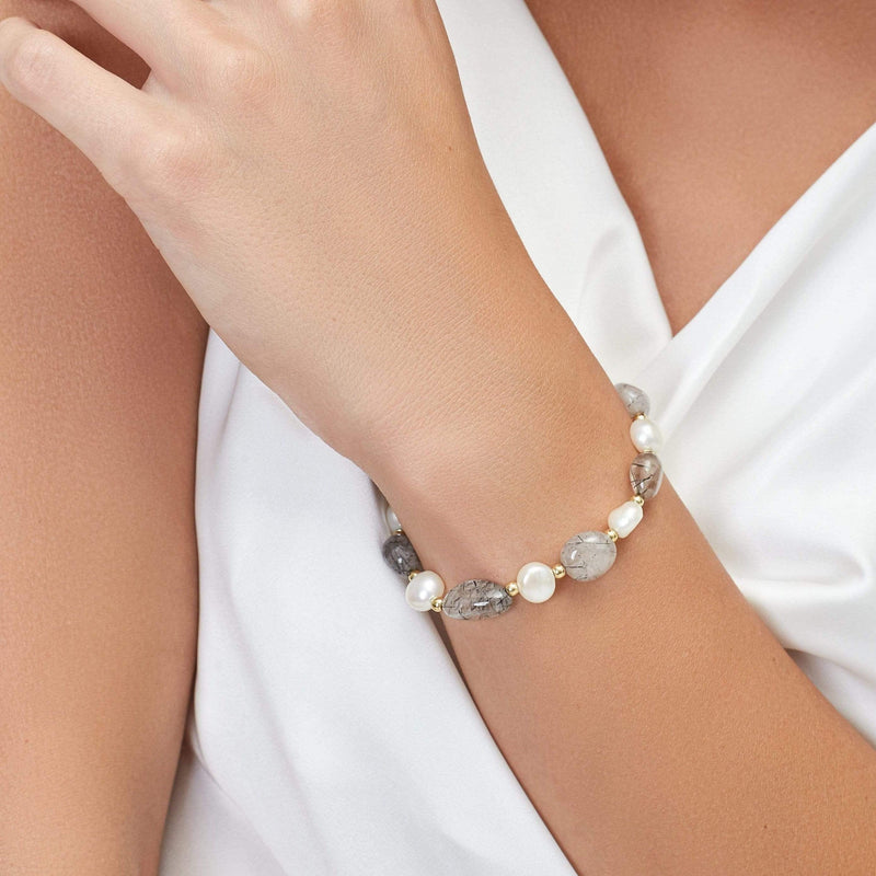Get a Cute Pearl Bracelet for Women | Ocean Black by Caligio – CALIGIO