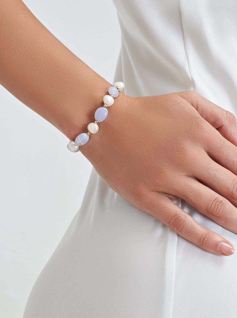 Get a Cute Pearl Bracelet for Women | Ocean Blue by Caligio – CALIGIO